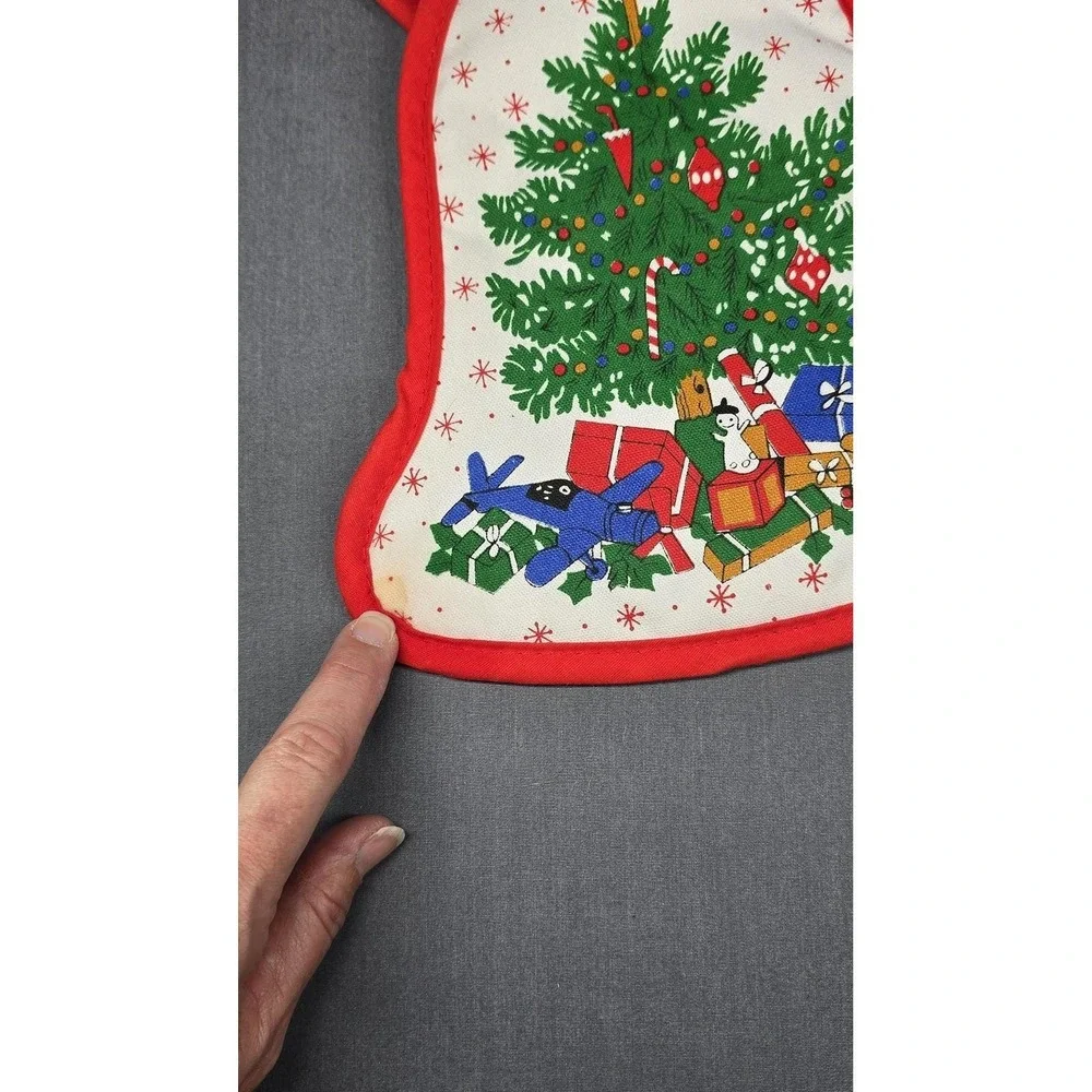 Vintage Cannon Christmas Tree Hand Towels Potholders Set‎ Holiday Kitchen Decor